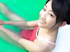 Asian Teen Red Swimsuit Pure non - nude